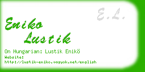 eniko lustik business card